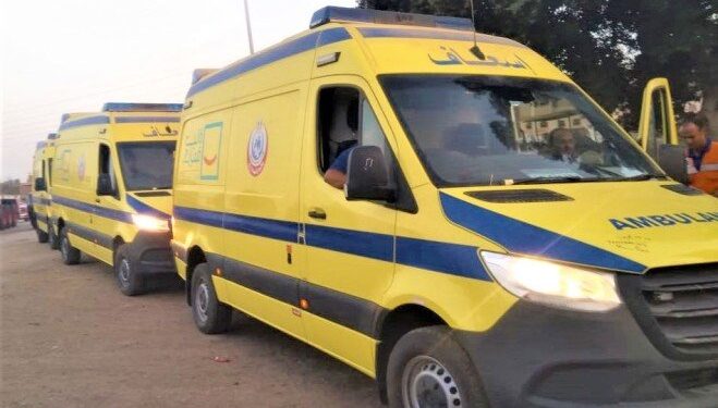 الصحة: الدفع بـ26 سيارة إسعاف إلى موقع حريق بمصنع ملابس في محافظة الغربية