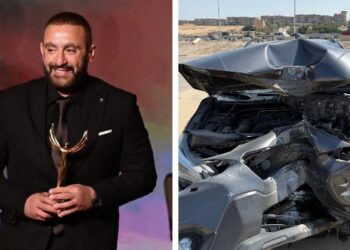إصابة الفنان أحمد السقا في حادث سير مروع أثناء توجهه إلى الإسكندرية