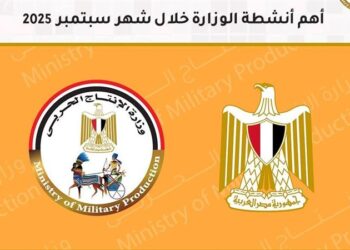 أبرز أنشطة وزارة الإنتاج الحربي والوحدات التابعة خلال شهر سبتمبر 2025