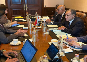 وزير الخارجية يلتقي رئيس مجموعة شركات Sun الهندية