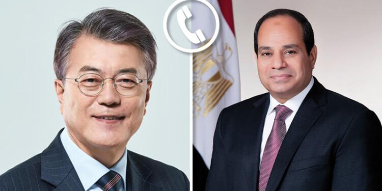 الرئيس السيسي يتلقى اتصالًا هاتفيًا من رئيس كوريا الجنوبية