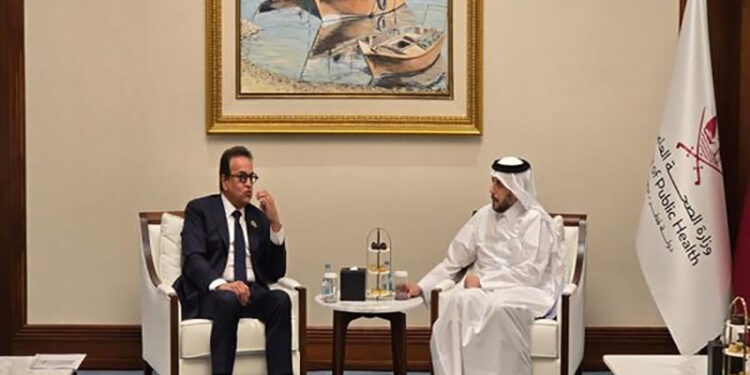 وزير الصحة يبحث مع نظيره القطري دعم القطاع الصحي في غزة