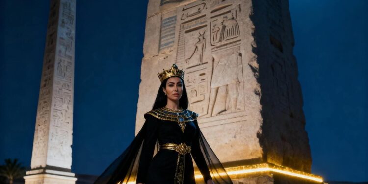 أنا تاج العلاء.. ميرهان حسين تحتفل بالمتحف المصري الكبير