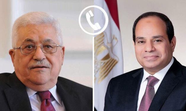 أبو مازن يشكر الرئيس السيسي لمنعه التهجير ودعم صمود الفلسطينيين