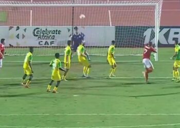 محمد شريف يسجل الهدف الثاني للأهلي في مرمى شبيبة القبائل