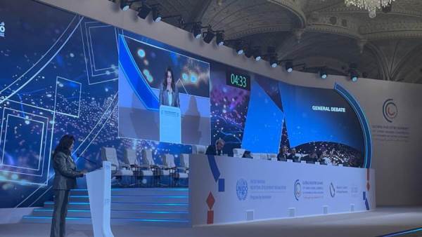 وزيرة التنمية تلقي كلمة مصر أمام الدورة الحادية والعشرين للمؤتمر العام لمنظمة الأمم المتحدة للتنمية الصناعية “اليونيدو”