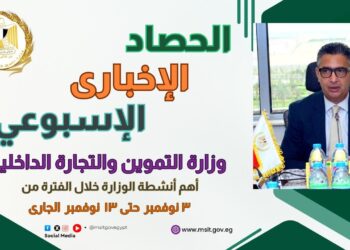 أبرز أنشطة وزارة التموين والتجارة الداخلية من 3 إلى 13 نوفمبر