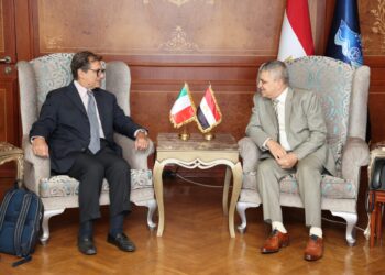 أسامة ربيع يلتقي المبعوث الإيطالي لمشروع الممر الاقتصادي الهند الشرق الأوسط أوروبا “IMEC”