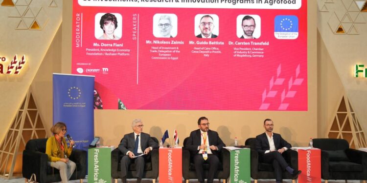 انطلاق جلسة نقاشية بعنوان ” برامج الاستثمار والبحث والابتكار الأوروبية في الأغذية والزراعة “