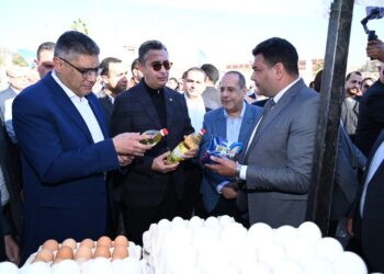وزير التموين ومحافظ الجيزة يفتتحان سوق اليوم الواحد بمنطقة حدائق الأهرام بمحافظة الجيزة