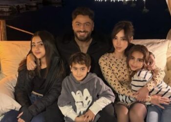 بسمة بوسيل تحتفل بالعام الجديد رفقة تامر حسني وأبنائهم