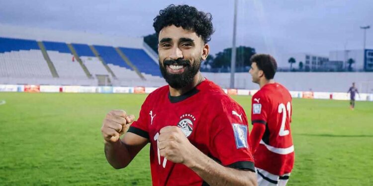 مروان عطية يسجل هدف تقدم منتخب مصر على بنين