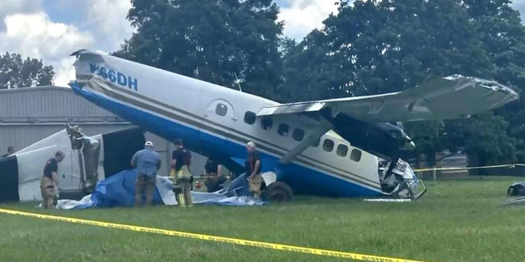 تحطم طائرة خاصة تقل 8 أشخاص في مطار بانجور بأمريكا