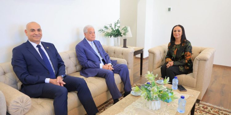 وزيرة التضامن تلتقي مستشار رئيس الجمهورية للتنمية المحلية ورئيس جامعة مدينة السادات