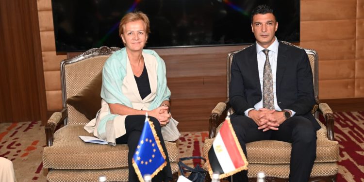 وزير الصناعة يبحث مع رئيسة بعثة الاتحاد الأوروبي لدى مصر سبل تعزيز التعاون المشترك