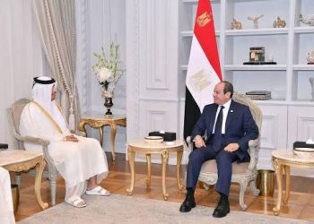 الرئيس السيسي يستقبل رئيس وزراء قطر