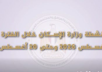 «الإسكان» تستعرض أبرز فعاليات وأنشطة الوزارة خلال الفترة من 15 إلى 20 أغسطس 2026
