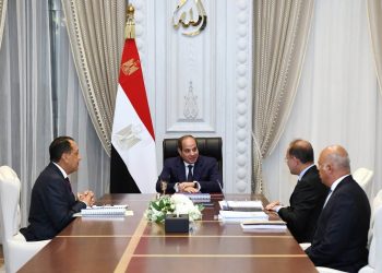 الرئيس السيسي يجتمع مع رئيس الوزراء ووزير المالية