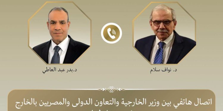 وزير الخارجية يبحث مع رئيس الوزراء اللبناني تطورات الأوضاع في لبنان