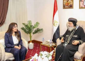 وزيرة الإسكان تلتقي قداسة البابا تواضروس الثاني بمدينة العلمين الجديدة