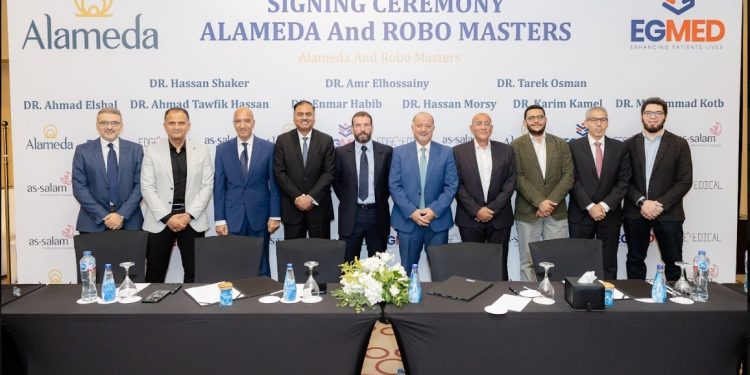 مجموعة «ألاميدا للرعاية الصحية» تعلن عن توقيع اتفاقية شراكة استراتيجية مع شركة «روبوماسترز» لتطوير تقنيات الجراحة الروبوتية