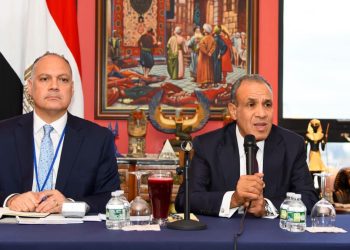 وزير الخارجية يلتقي أبناء الجالية المصرية في نيويورك