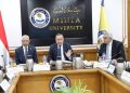 وزير التعليم العالي والقائم بعمل وزير الثقافة يترأس اجتماع المجلس الأعلى للجامعات بجامعة المنيا