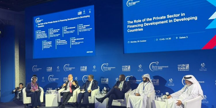 وزير الاستثمار يشارك في جلسة «دور القطاع الخاص في تمويل التنمية في الدول النامية» بمنتدى الاستثمار العالمي بالدوحة