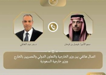 وزير الخارجية يؤكد لنظيره السعودي تضامن مصر الكامل مع المملكة في مواجهة الاعتداءات الأخيرة