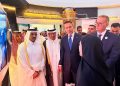 وزير الطاقة السعودي ووزيرا البترول والكهرباء يتفقدون جناح قطاع البترول المصري