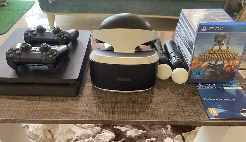 بلايستيشن و vr 1 بمشتملاتهم للبيع حاله ممتازة