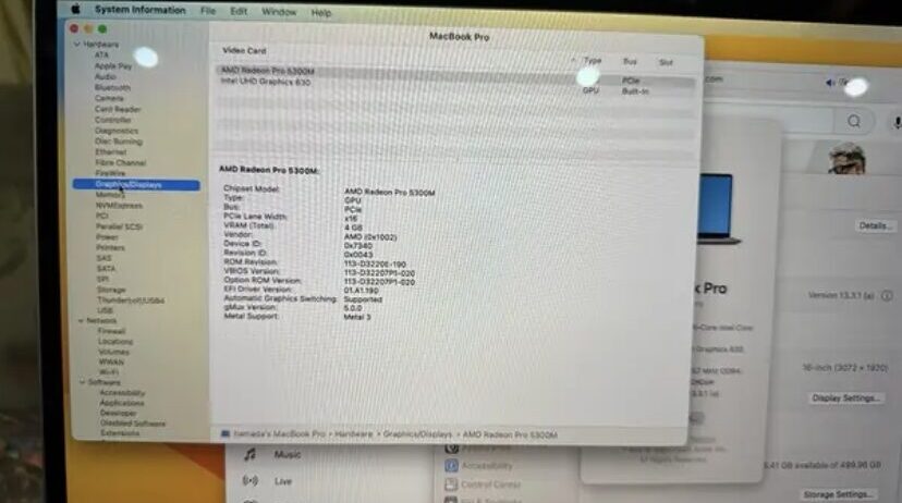 macbook pro 16 inch 2019 100% \41cycle